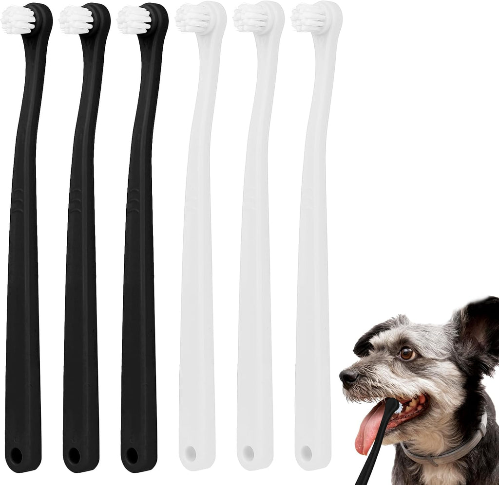 Side view of pet toothbrush showing bristle density