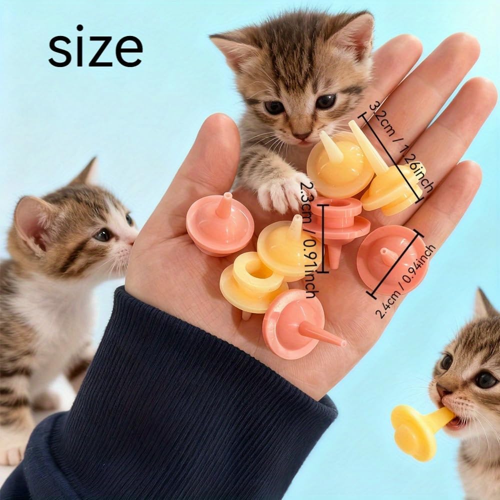 Close up of food grade silicone feeding teats for small animals and wildlife care