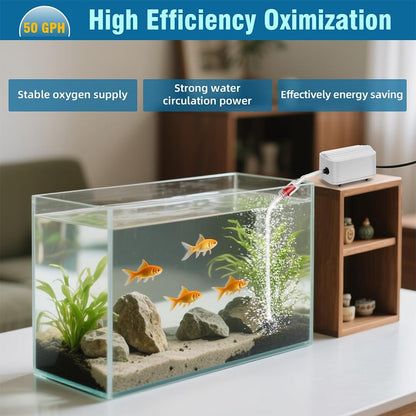 Novique 3W fish tank oxygen aerator pump package contents