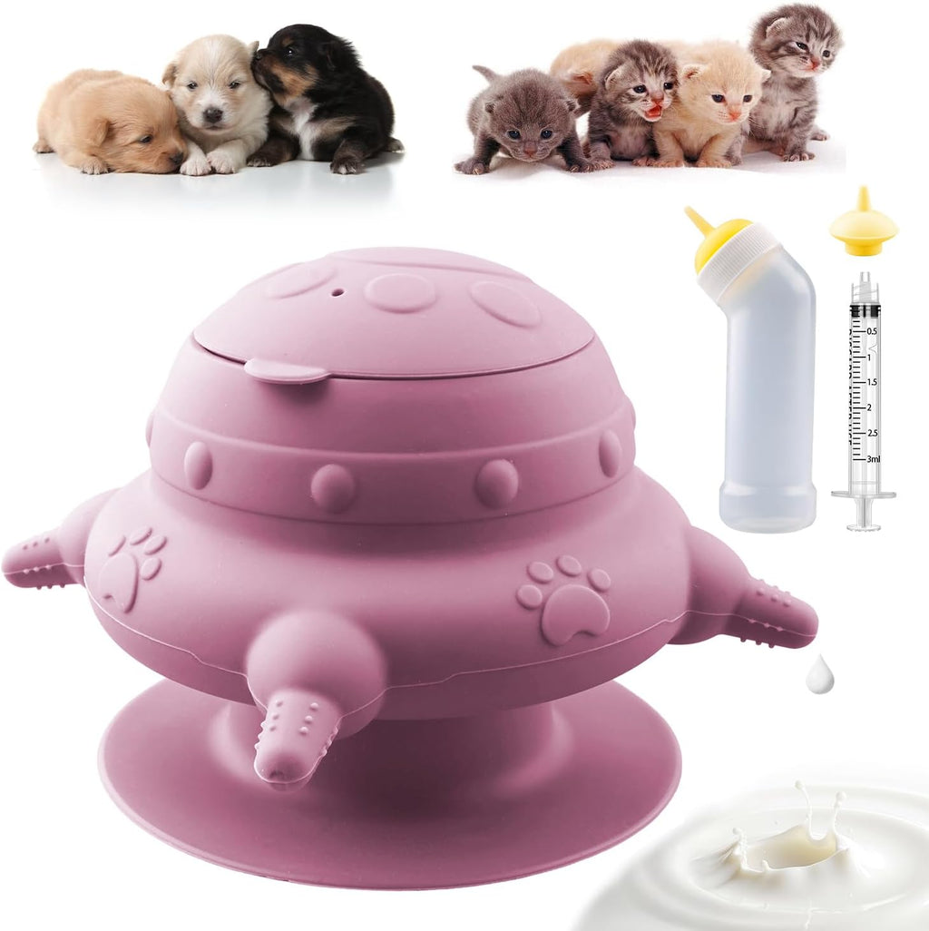 Packaging and included components of the generic grey pet milk feeding kit