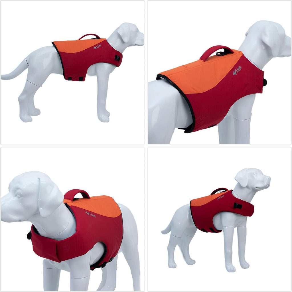 Lovelonglong adjustable pet safety jacket chest straps and belly panels