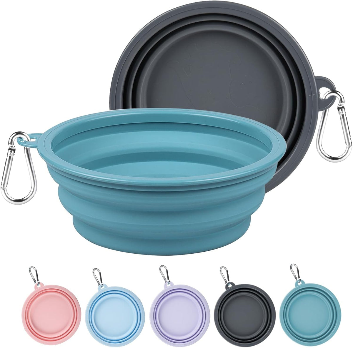 Kytely Collapsible Dog Bowls for Travel, 2Pack Dog Portable Water Bowl, Foldable Pet Food Bowl with Clasp, Pet Cat Feeding Cup Dish for Traveling, Walking, Hiking - Image 10