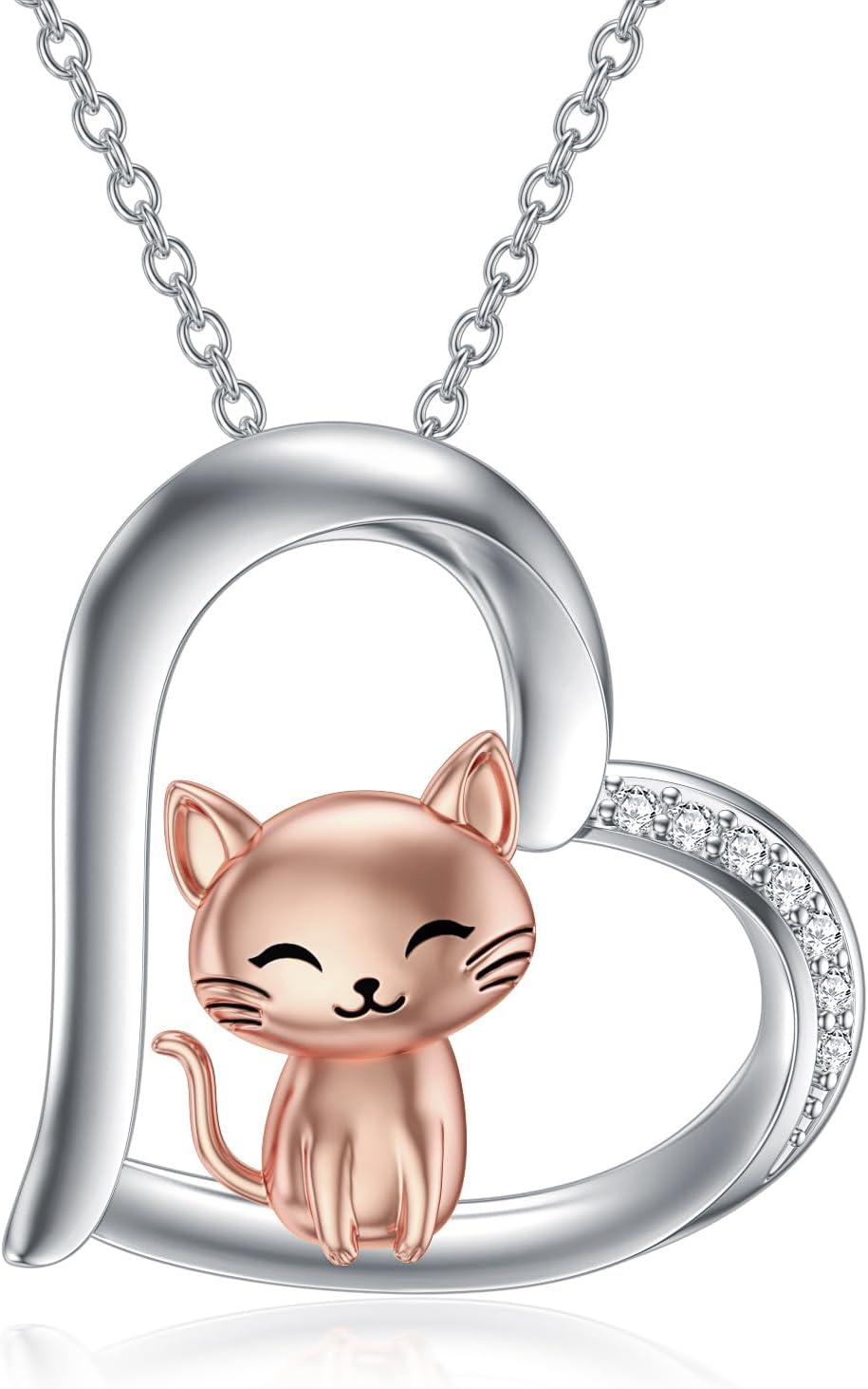 KZX Cat/Dog/Phoenix/Eagle/Whale/Shark/Puffin/Starfish/Chicken/Butterfly/Owl/Bee/Frog/Seahorse Necklace Sterling Silver Animal Pendant Jewelry Gift for Women - Image 12