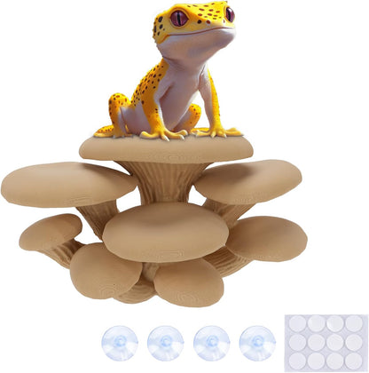 Detailed view of mushroom decor suction cup mounting