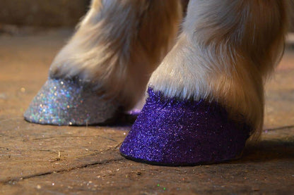 Ultra fine pink glitter equestrian hoof polish liquid formula