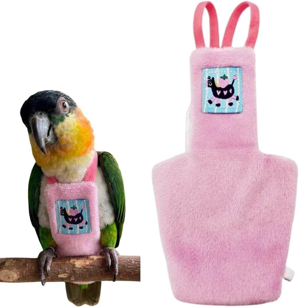 Warm Bird Diaper, Cute Pet Bird Diaper, Parrot Nappy Reusable Flight Suit with Waterproof Inner Birds Diapers for Parakeet Cockatiel Quaker Budgie Caique (Blue,XXS) - Image 10