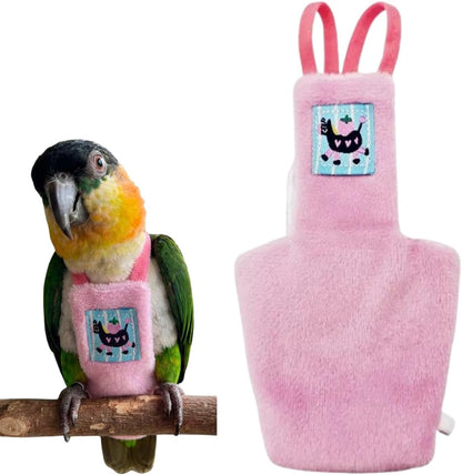 Warm Bird Diaper, Cute Pet Bird Diaper, Parrot Nappy Reusable Flight Suit with Waterproof Inner Birds Diapers for Parakeet Cockatiel Quaker Budgie Caique (Blue,XXS) - Image 10