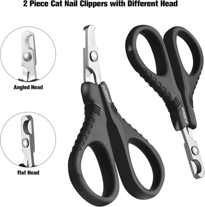 JAZZZNAP kitten nail trimmers showing the safety lock mechanism locked for safe storage