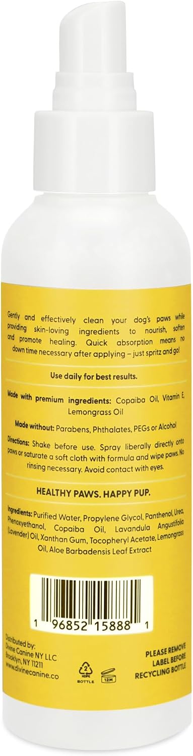 Divine Canine paw cleaner spray 5.1 fluid ounce bottle