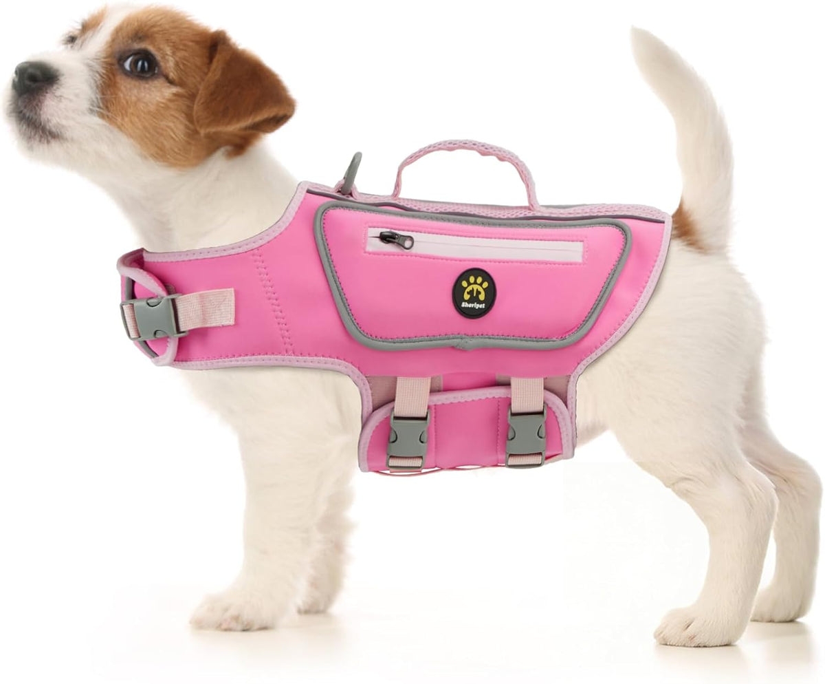 Dog Life Jacket for Small Dogs with High Buoyancy, Lightweight Dog Life Vest for Swimming Adjustable Reflective Dogs Floating Vest, Neoprene Rescue Handle Pet Life Preserver (Green, XS) - Image 13