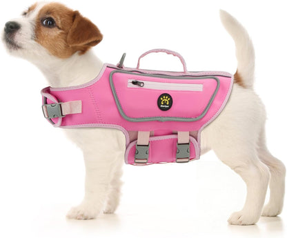 Dog Life Jacket for Small Dogs with High Buoyancy, Lightweight Dog Life Vest for Swimming Adjustable Reflective Dogs Floating Vest, Neoprene Rescue Handle Pet Life Preserver (Green, XS) - Image 13
