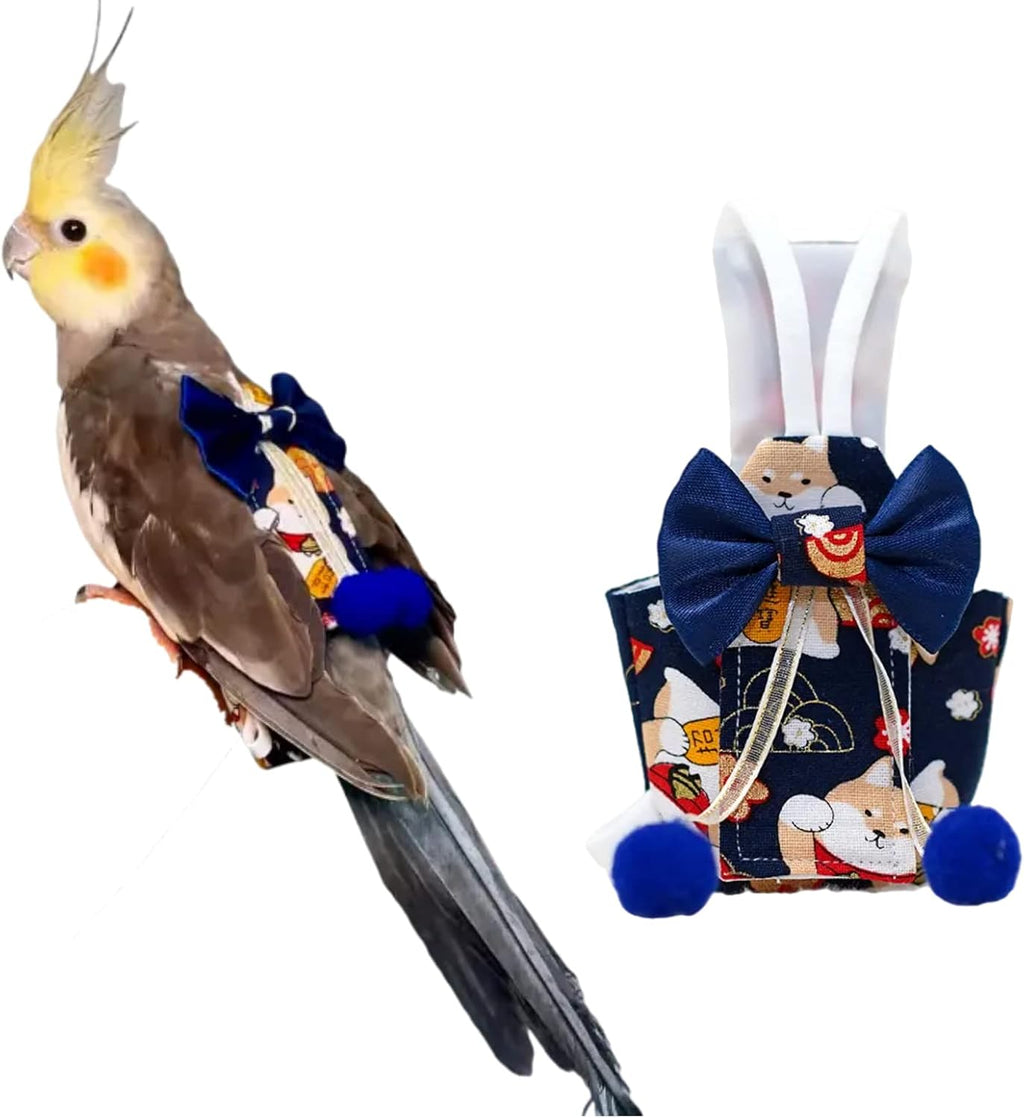 Bird Flight Suits Diapers, Parrot Diapers for Monk Parakeets, Cockatiels, Parrot Clothes Costume, Bird Training Nappy Suit Liners Clothes (Medium,White) - Image 12