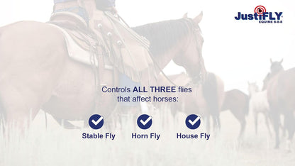 Equine feedthrough fly prevention top dress formula side panel instructions.