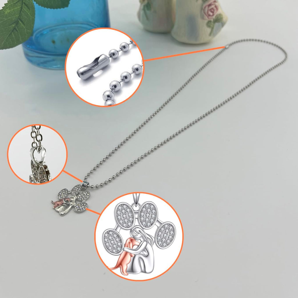 Hypoallergenic pet jewelry set displaying both chain styles side by side.