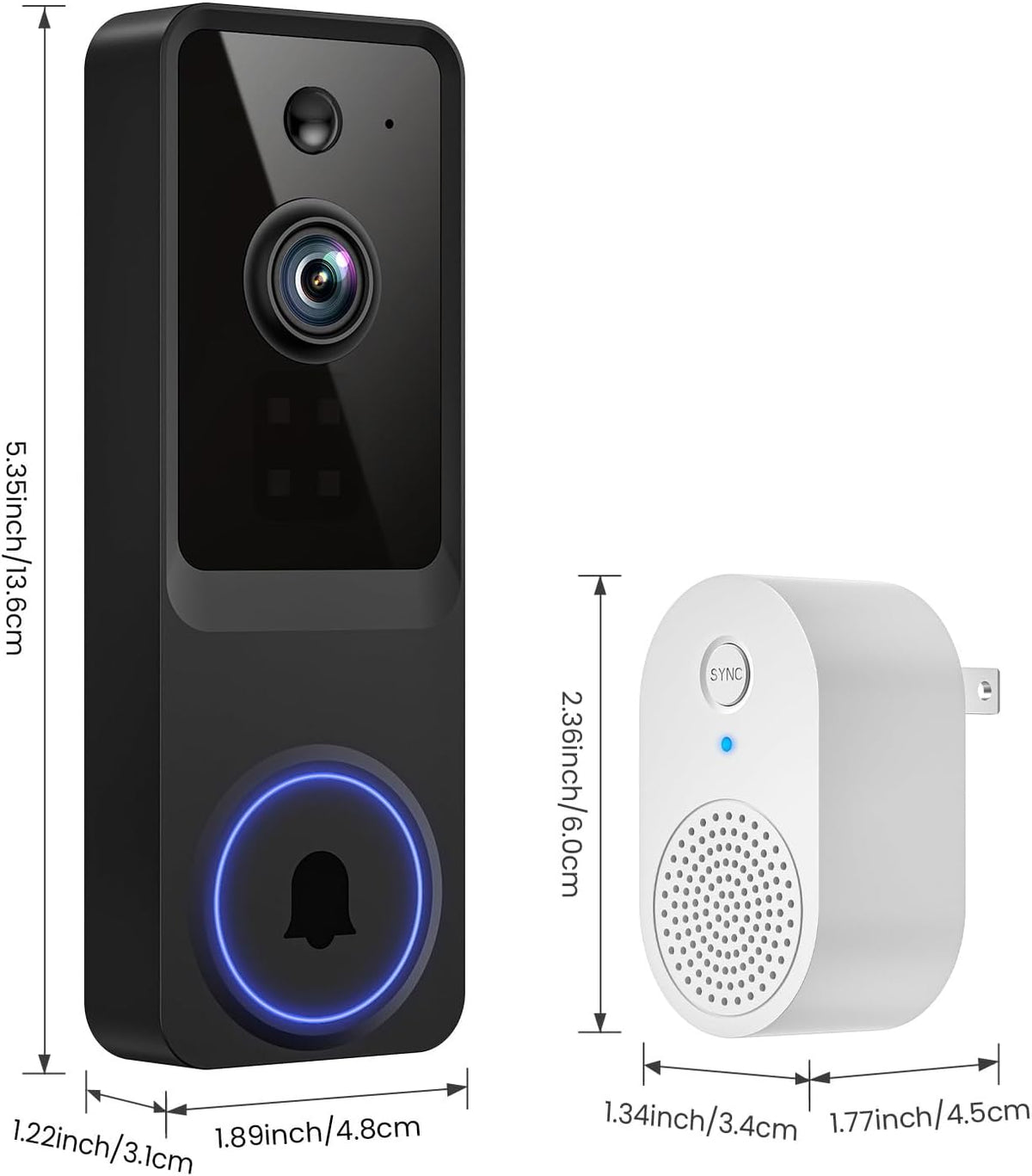 Installation view of ByteBlaz doorbell camera on a residential door
