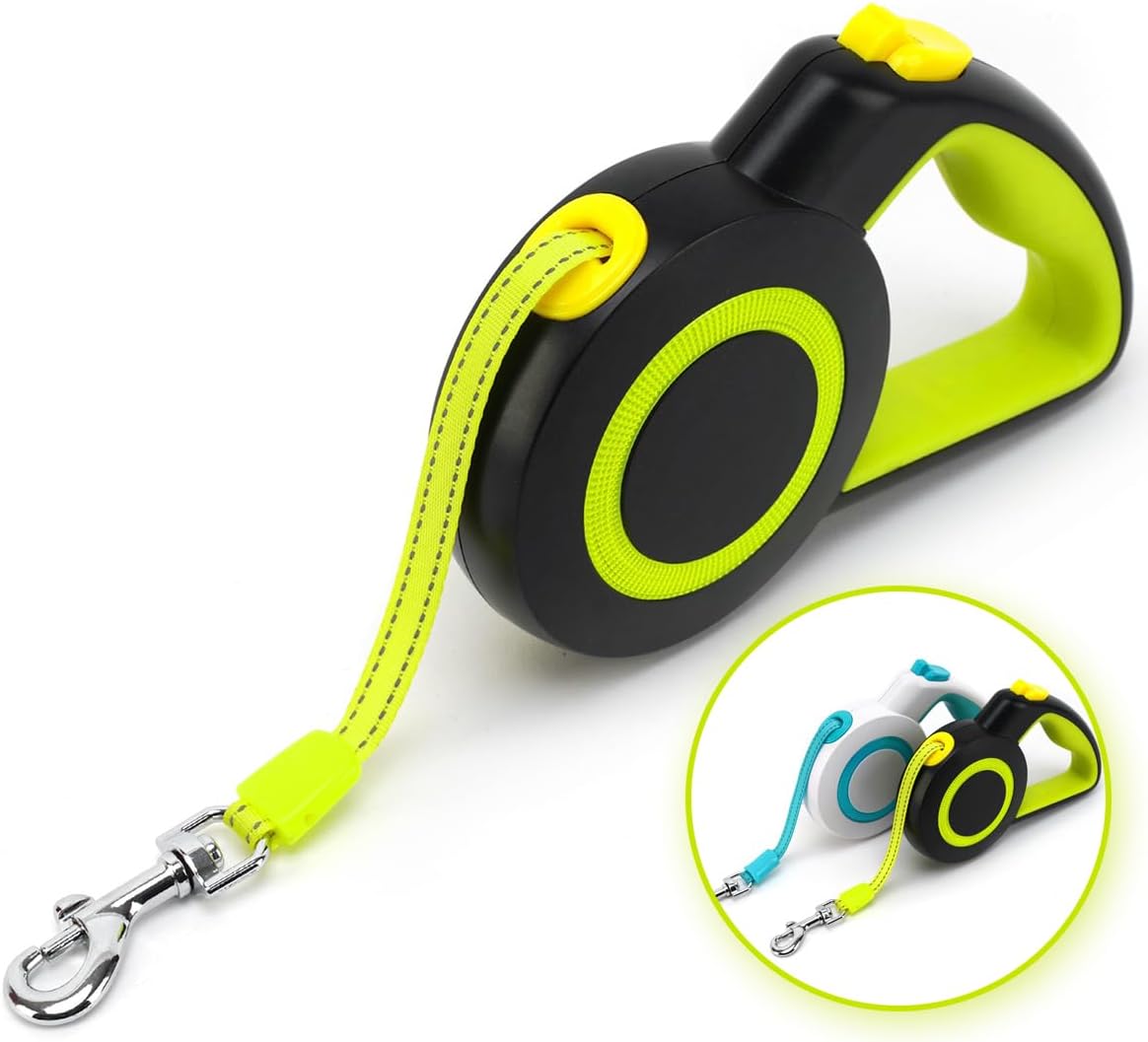 enrgticdg 16Ft Retractable Dog Leash,Light Weight Leash for Small to Medium Dogs/Cats Up to 50lbs,Stainless Steel Spring Strong Nylon Tape, Tangle Free, One-Handed Brake.(Black) - Image 10
