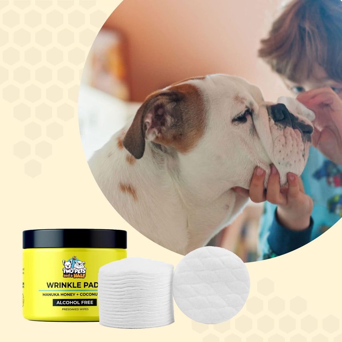 Natural dog skin fold paste with Manuka honey and coconut oil