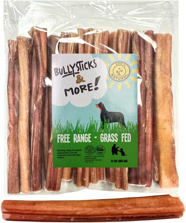 BULLYSTICKS & MORE 12 Inch Bully Sticks (Regular - 8 Pack) | Bully Sticks for Medium Dogs | 100% Grass Fed Beef | Dog Parents Choice Bully Stick Dog Chews | No Hide Bully Bones - Image 14