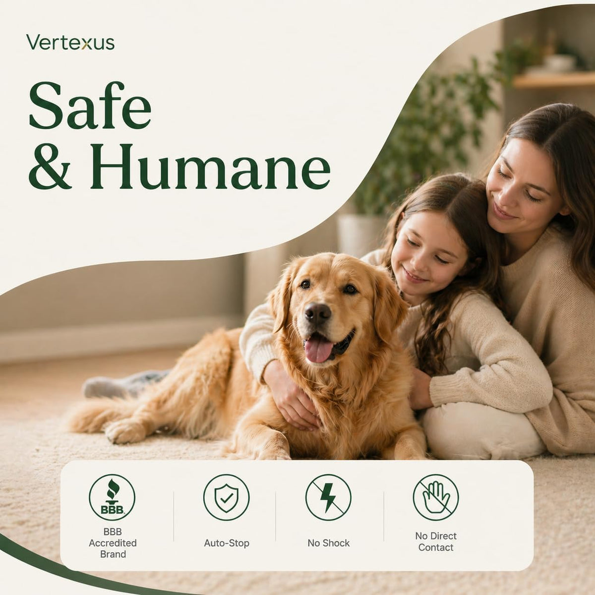Side profile of Vertexus dog training tool showing solar panel