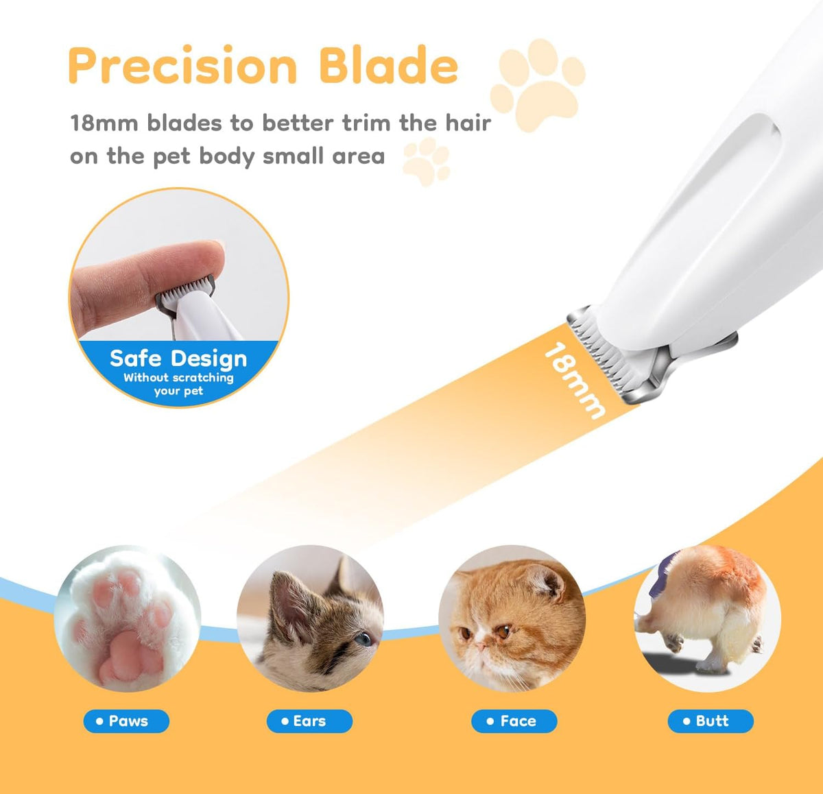 Waterproof dog grooming clipper being rinsed directly under running tap water for easy cleaning