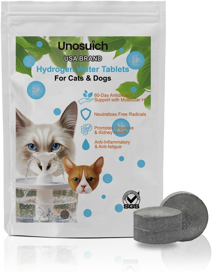 Unosuich hydrogen supplement for pets sixty tablets bottle