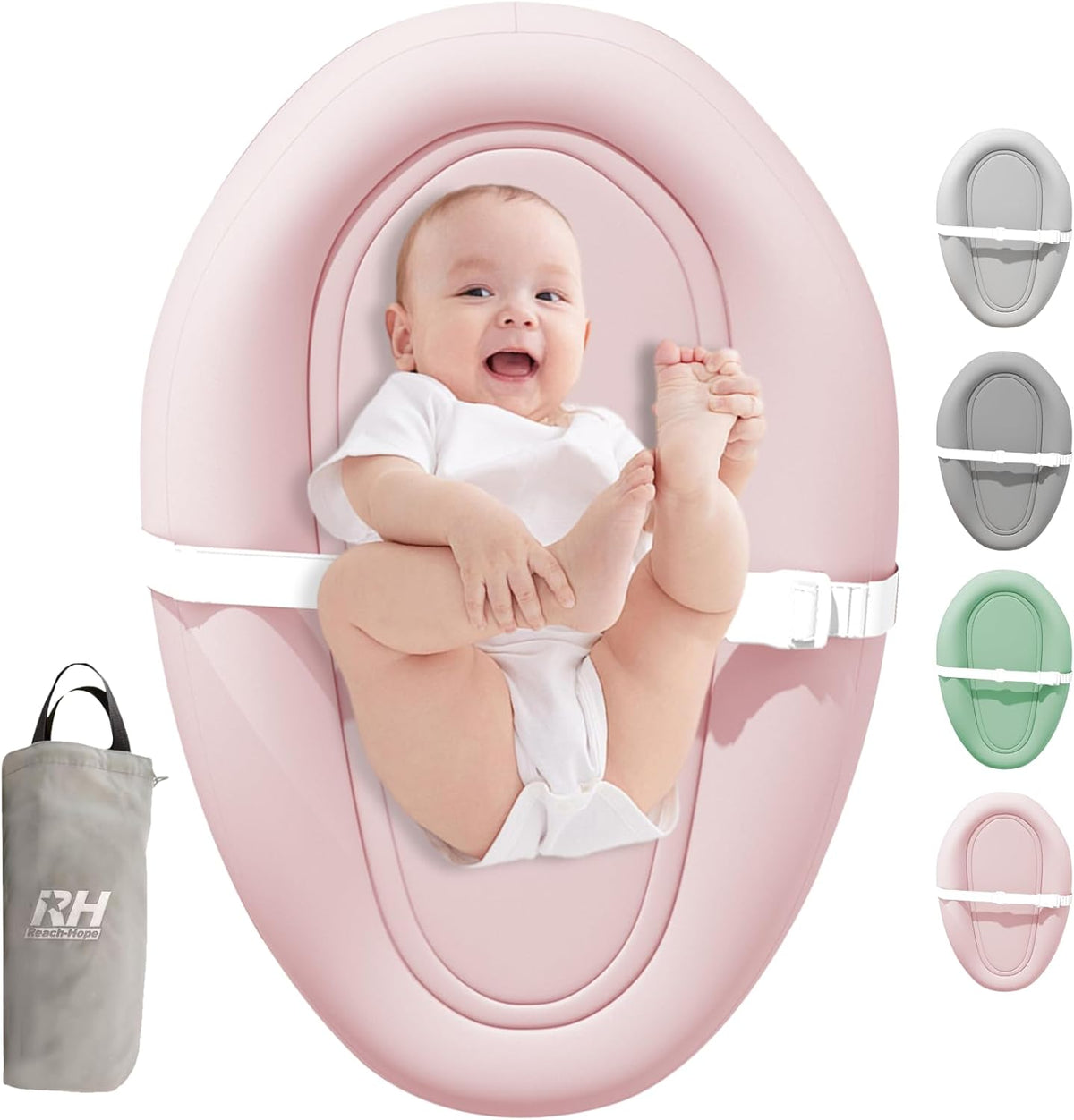 Reach Hope baby changing pad front view with travel storage bag