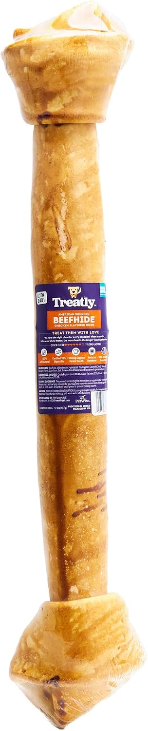 American Sourced Beefhide Bones 15-17" Dog Chew Treats - Natural Flavor, 1 Count/1 Pack - Image 13