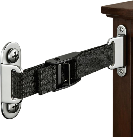OKETHERMO anti tip furniture anchors front view of two sets package for baby proofing safety