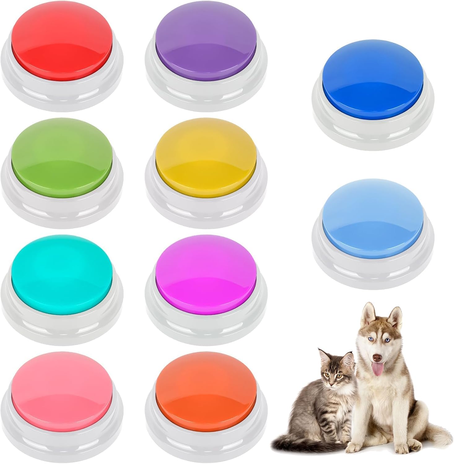10 Color Voice Recording Buttons for Dogs Dog Training Communication Buttons with 30 Sec Record and Playback, Pet Training Buzzer for Puppy Cats, Funny Gifts for Pet Lovers (10 Pack) - Image 9