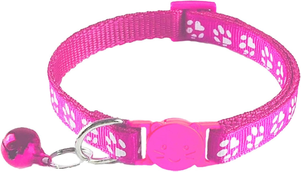Zulinlong 2 pack cat collars in rose color showcasing the attached removable silver bells