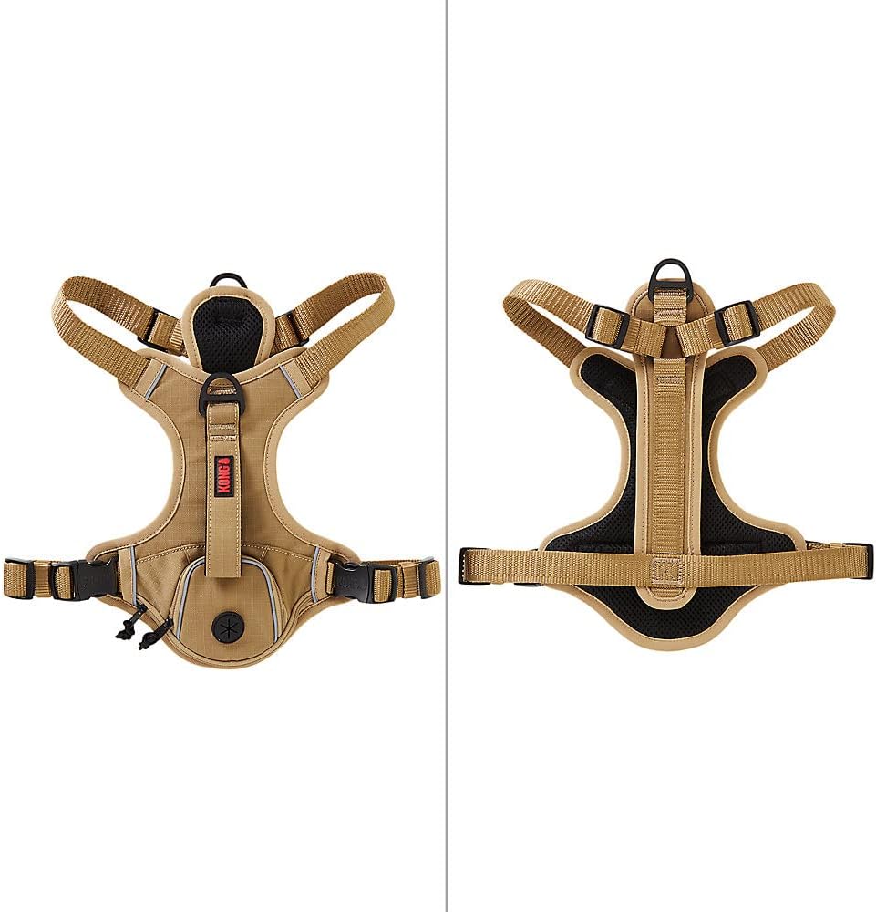 Side profile of Kong Ultra Durable harness with metal hardware