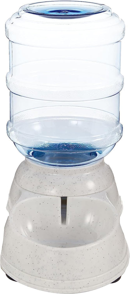 Transparent pet water dispenser reservoir showcasing three point eight litre capacity