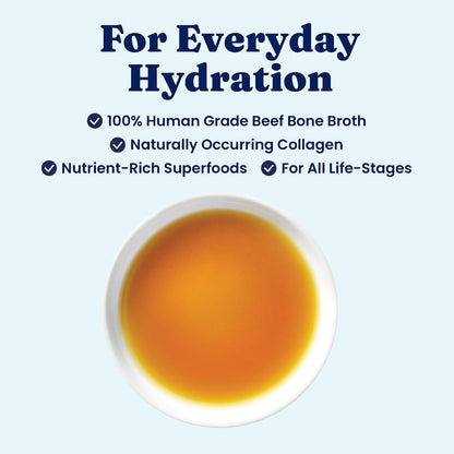 Human grade beef bone broth with turmeric for dog gut health