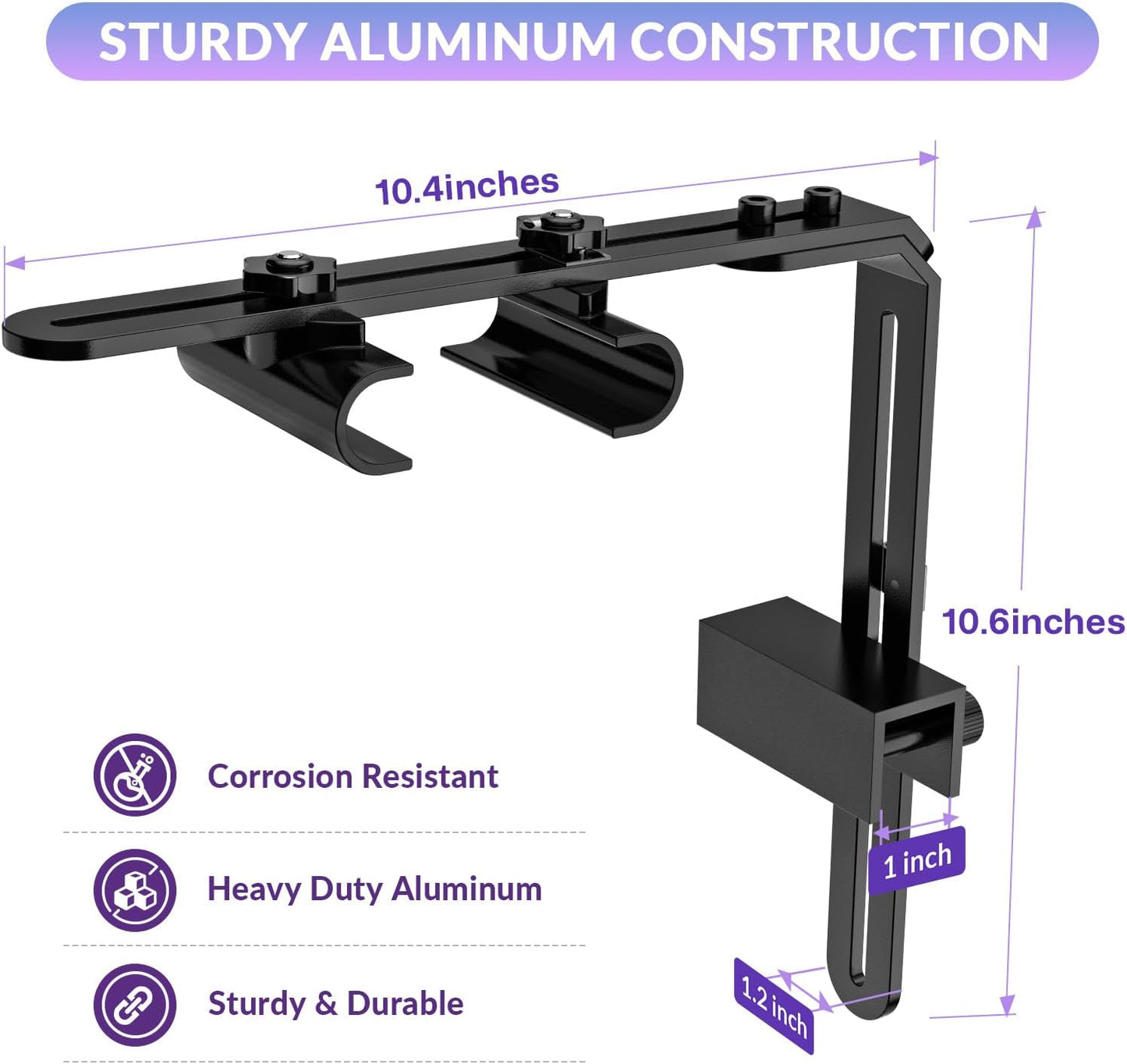 Hygger aquarium light elevator setup illustrating front to back slide positioning
