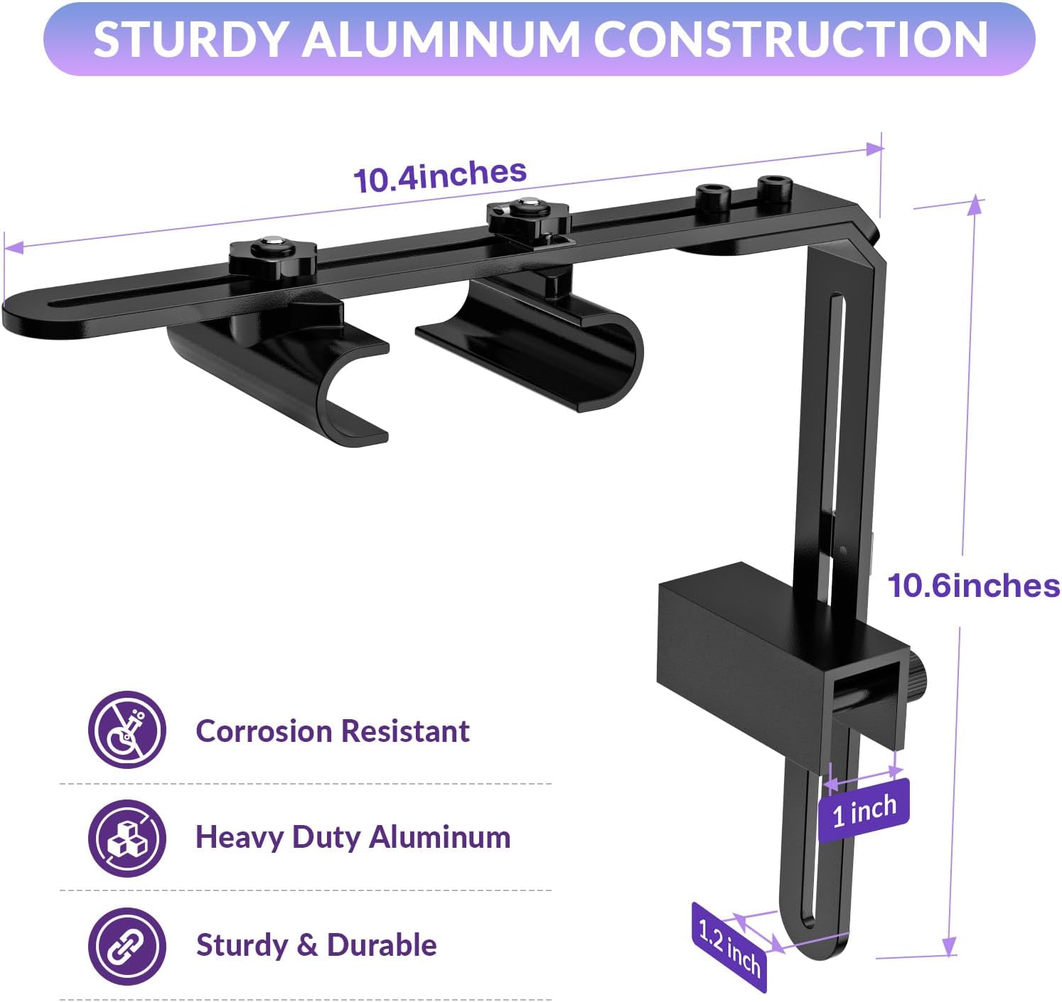 Hygger aquarium light elevator setup illustrating front to back slide positioning