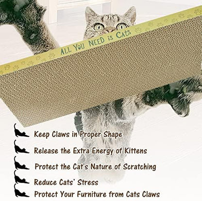 AccEncyc eco friendly corrugated paper board scratch pad setup in living room