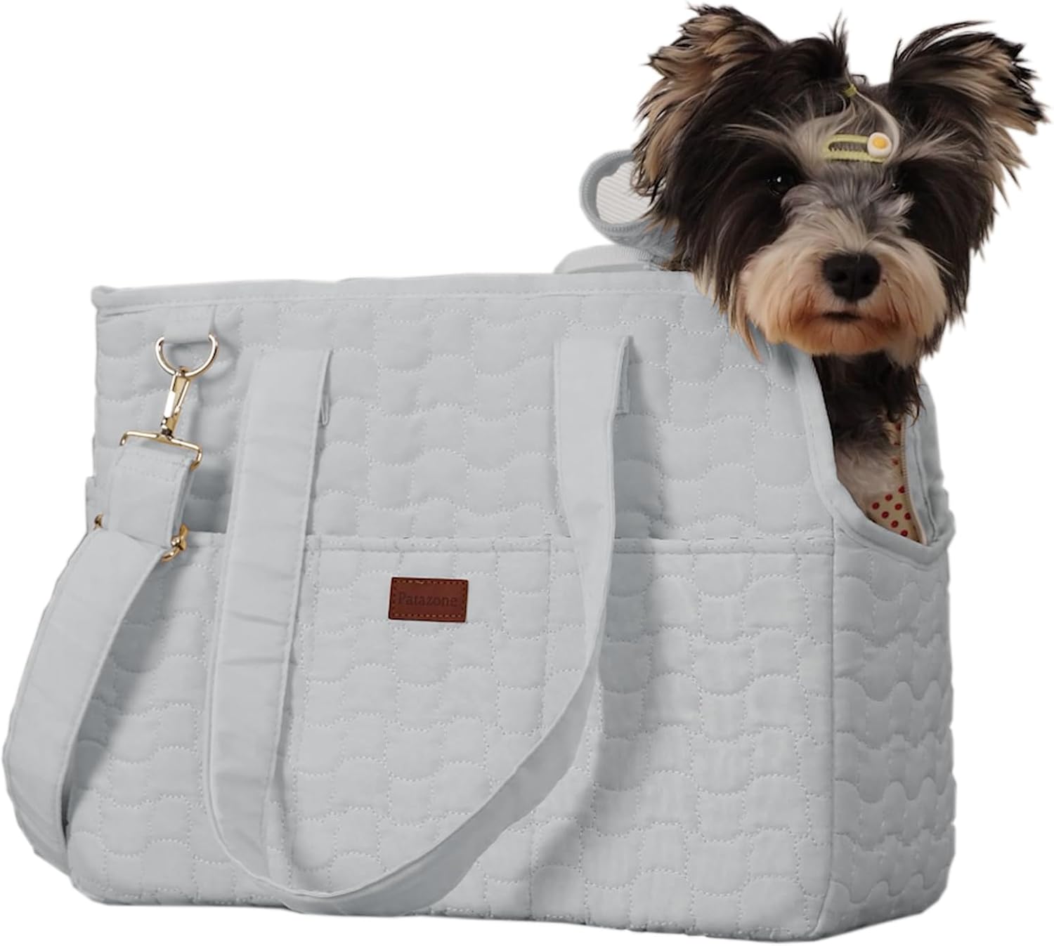 Small Dog Carrier Purse,Tentle/Lazy Adult Cats Pups Bags with Multiple Pockets,Breathable Mesh Soft Cushion,Travel Womans Pets Totes Picnic Outdoor (Black, Medium) - Image 3