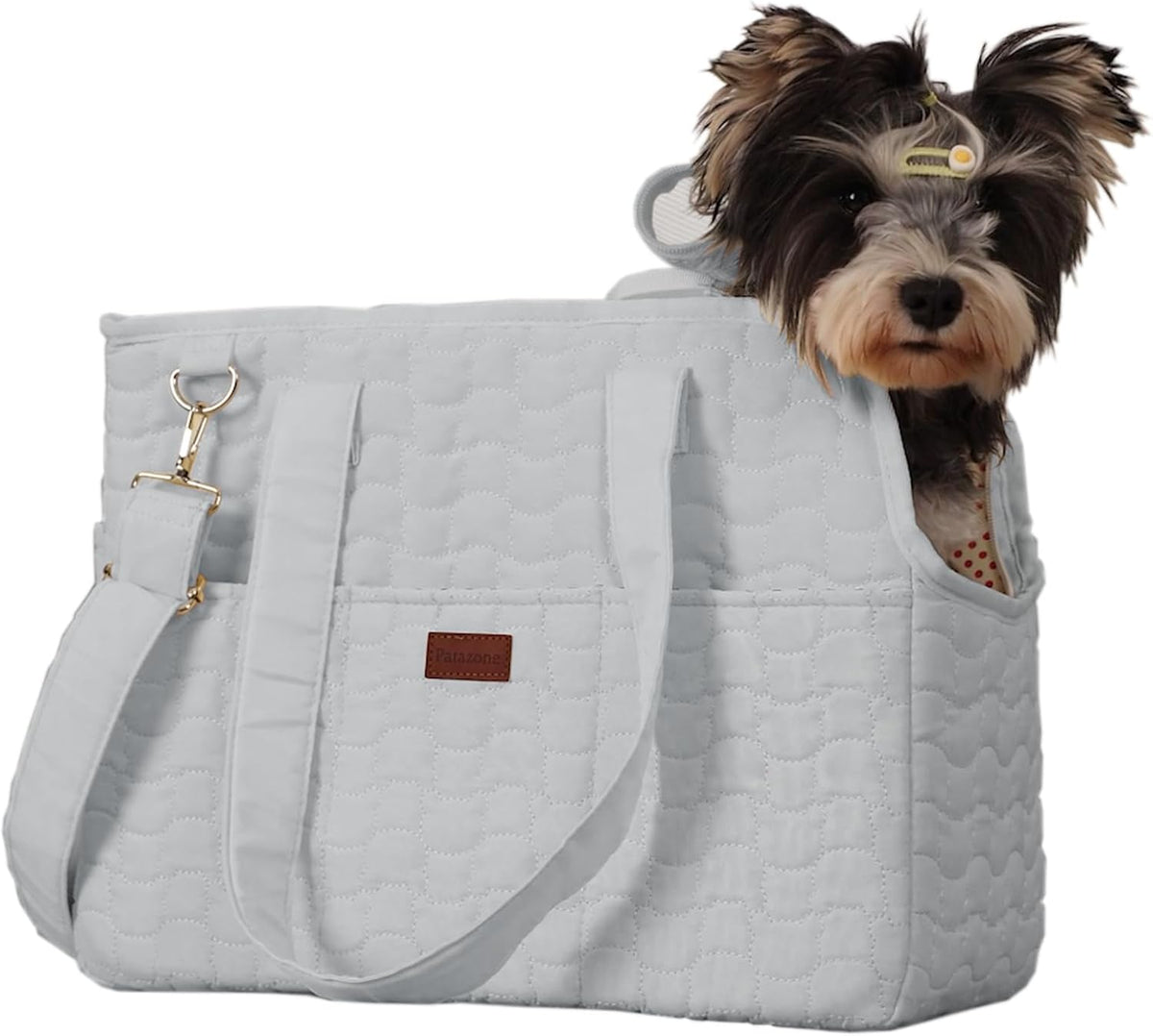 Small Dog Carrier Purse,Tentle/Lazy Adult Cats Pups Bags with Multiple Pockets,Breathable Mesh Soft Cushion,Travel Womans Pets Totes Picnic Outdoor (Black, Medium) - Image 3