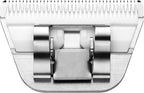 Close up shot of the white ceramic thirty one tooth replacement cutter for professional pet clippers.