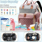 SHITIESHOU baby travel bag showing open main compartment and interior pockets