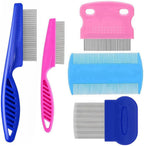 Juwantu 5-pack pet grooming comb set with various stainless steel tools