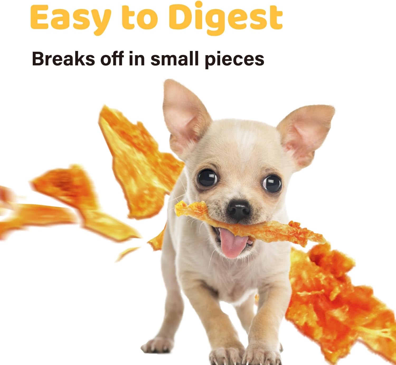 iPaw premium dog treat strip showing large sizing scale for medium to large breeds.
