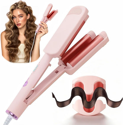 Chikyo 3 Barrel Rovy Wave Curling Iron front view