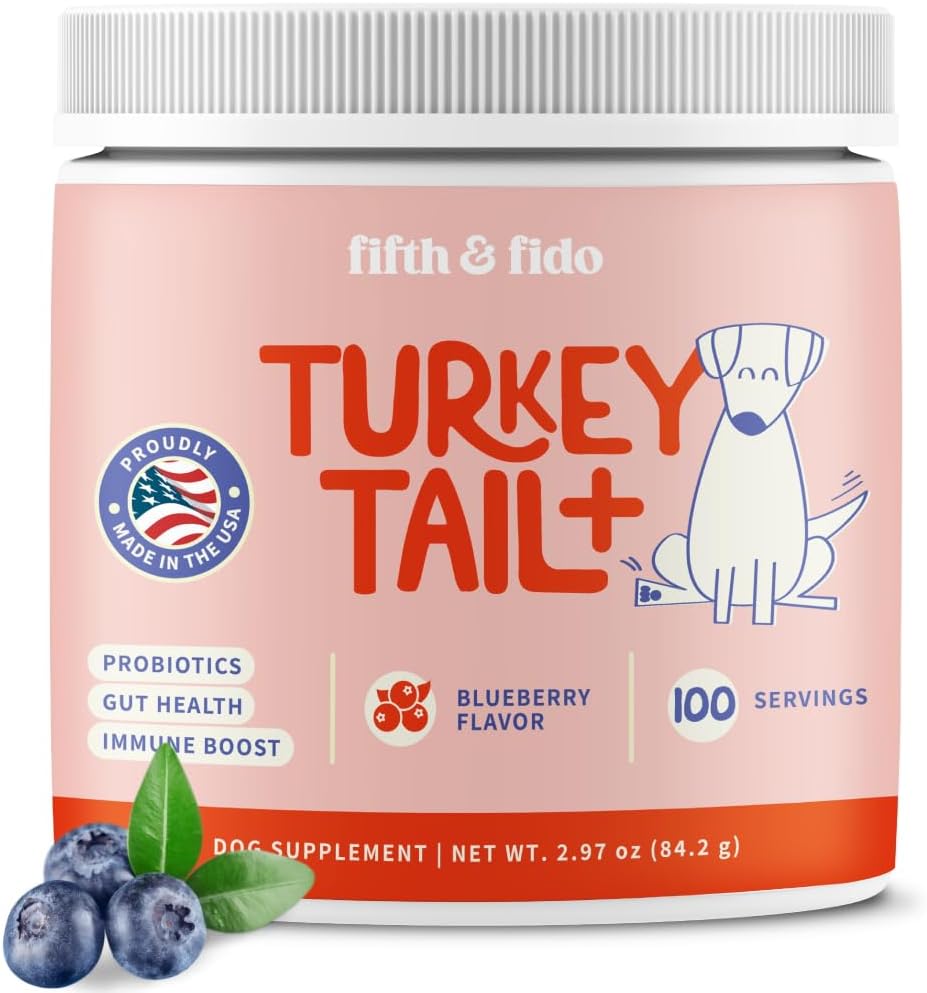 Fifth & Fido Turkey Tail Mushroom for Dogs - Lipoma Treatment for Dogs - Mushroom Supplement with Immune Support for Lipoma, Lumps & Bumps - Premium Pet Vitamins and Supplements Made in USA, 100 Serv. - Image 12