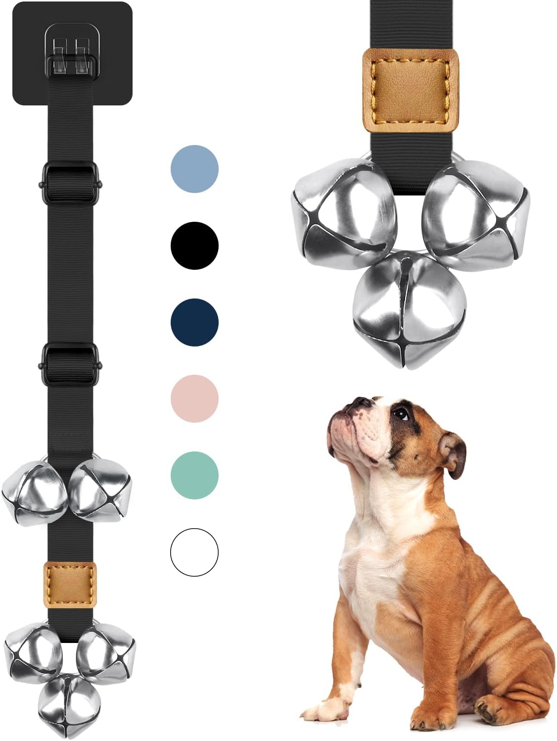 Bluetree adjustable dog doorbell system with nylon strap