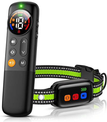 Emazol Lordsbaby Vibrating Dog Training Collar front view showing the remote control display screen.