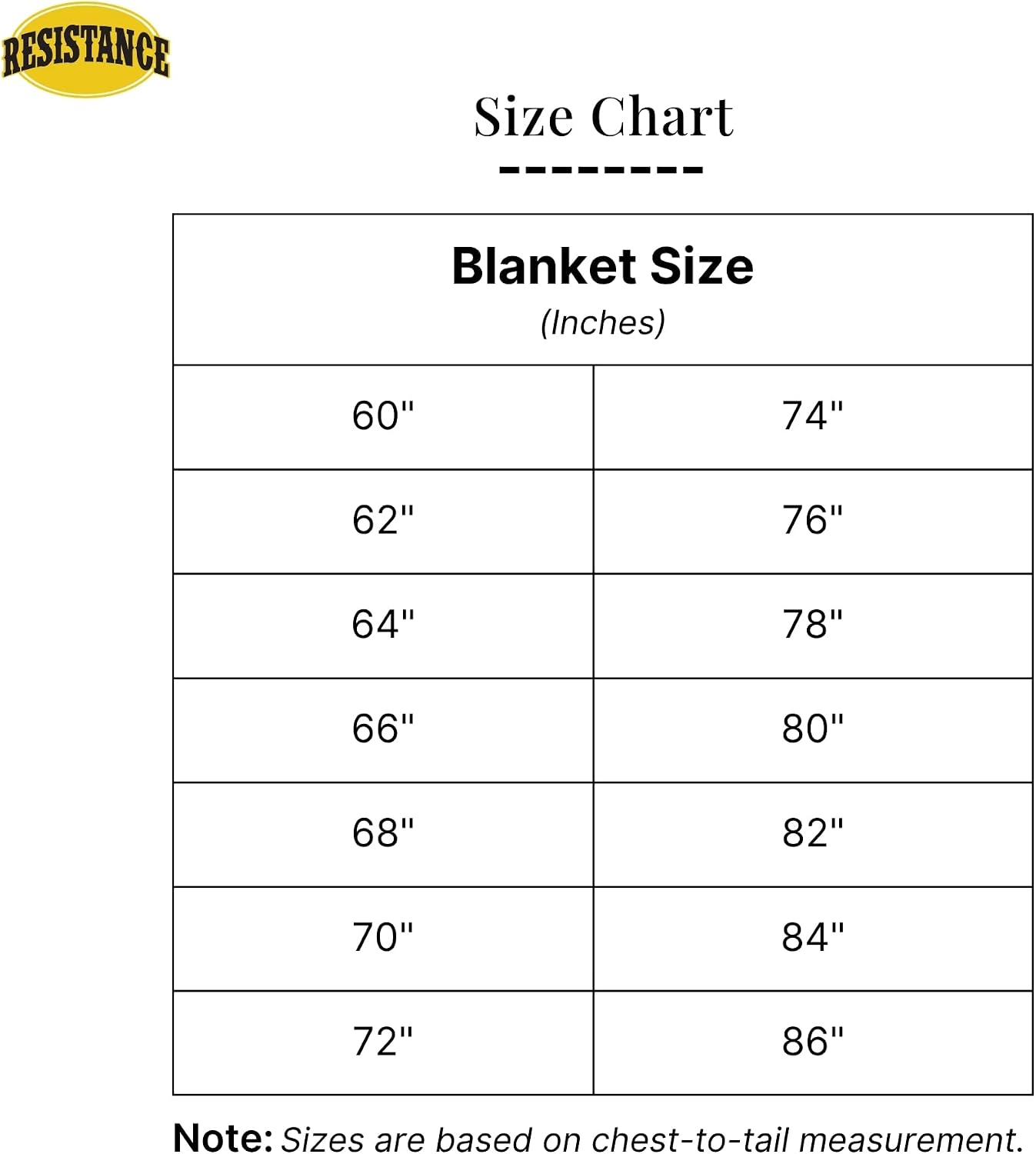 Resistance horse blanket folded neatly showcasing the authentic brand labels.