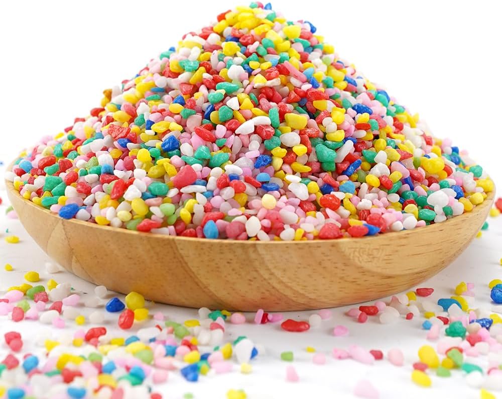 Toypopor mini rainbow confetti gravel pebbles front view