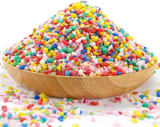 Toypopor mini rainbow confetti gravel pebbles front view