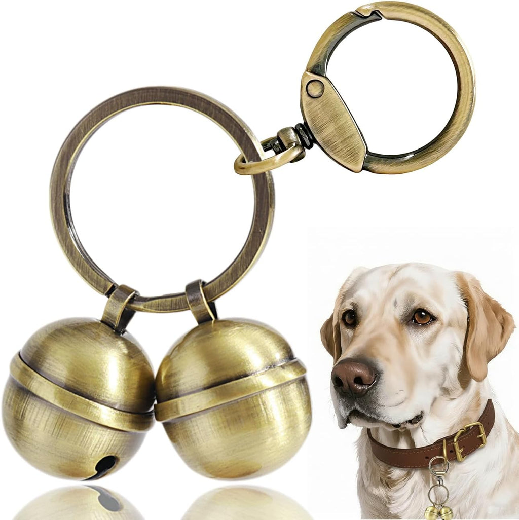 2 Pack Dog & Cat Bells with Engraved Pattern, Extra Loud Brass Bell for Collar with Quick Clasp, Anti-Lost Tracking,Gift Ready Set for Small to Medium Pets Lovers(Silver+Copper,S+M) - Image 11